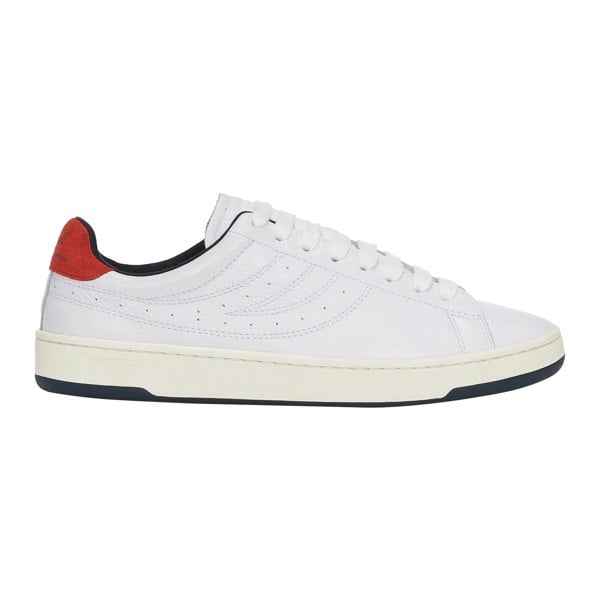 Superga Unisex Adult 4833 Lendl Leather Trainers - White/Navy/Red