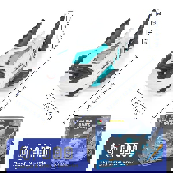 deAO Toys Electric Crawling Shark Toy for Toddlers Interactive Mechanical Shark with Lights & Music