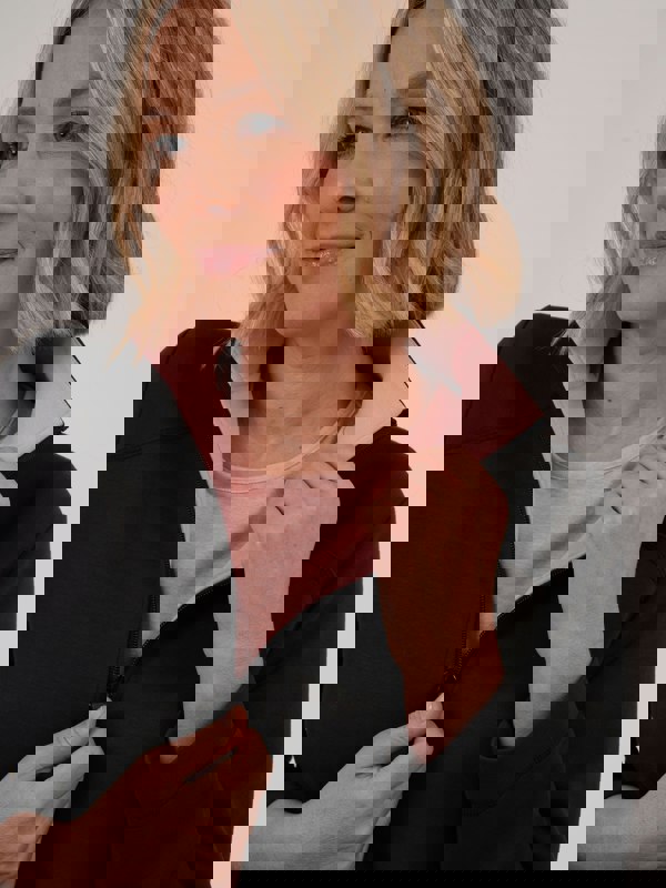 PennyPlain Athleisure Contour Ease Zipper Jacket - Charcoal