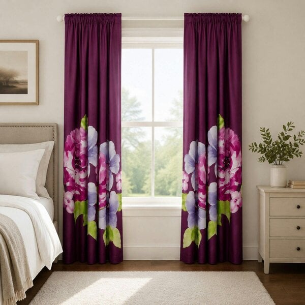 Smart Living Grace Curtain - Aubergine - 66"x72"