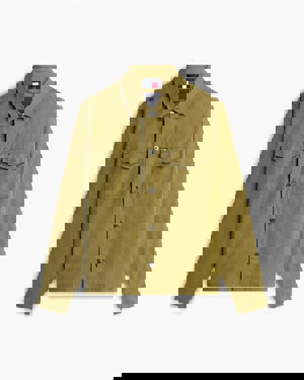 Tommy Hilfiger Cotton Nylon Mens Shirt Jacket - Dark Artichoke