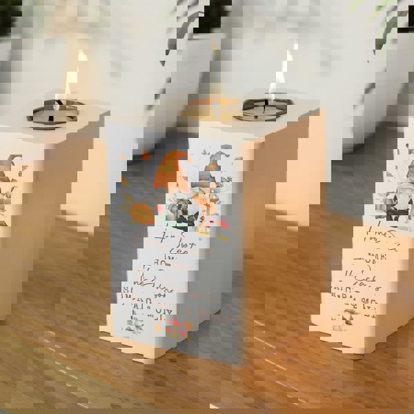 Personalised Memento Company Personalised Autumn Gonk Tealight Holder