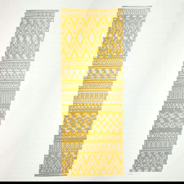 HOMESCAPES Outdoor Rug Luxury Waterproof Reversible Recycled, For Garden, Anna Aztec