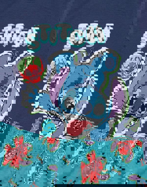 Lilo & Stitch Boys Blue Character Long Sleeve Long Leg Pyjama Set