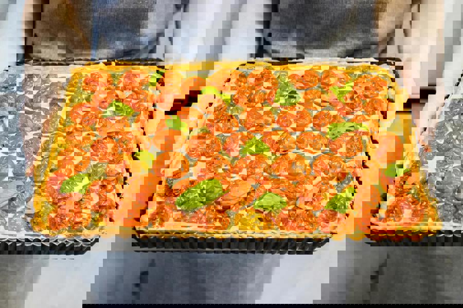 MasterClass Non-Stick Loose Base Fluted Rectangular Flan / Quiche