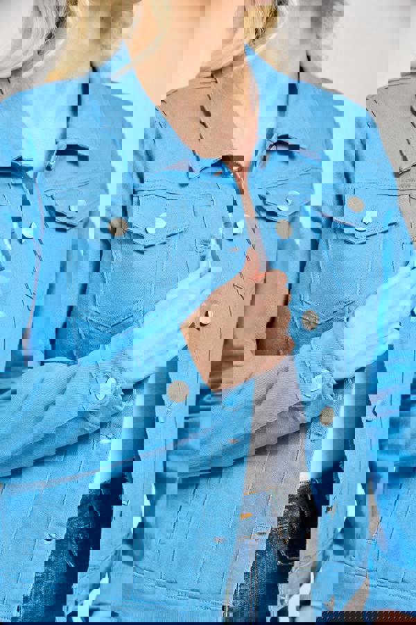 Mudflower Coloured Denim Jacket