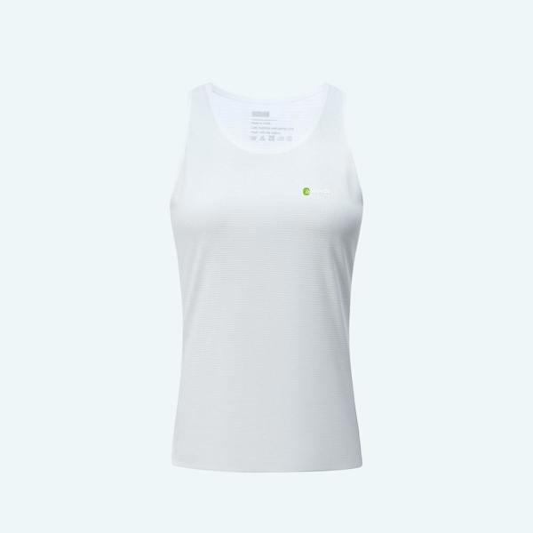 Anniou Unisex Quick-drying Marathon Sleeveless Vest - White-Women