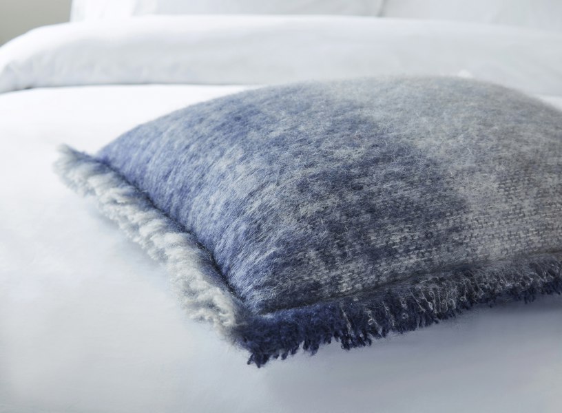 Liddell Mohair Titanic Edition Blue Cushion