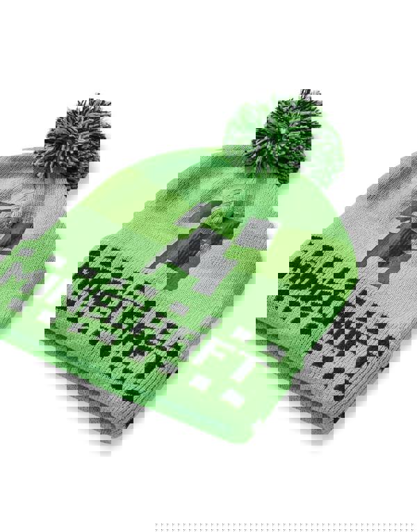 Minecraft Boys Green Creeper Face Beanie , Gloves and Scarf Set (One Size)