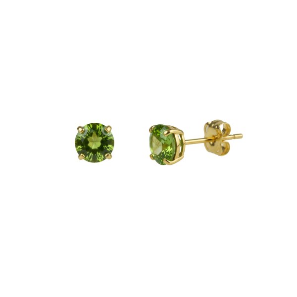 Spero London 9ct Solid Gold Peridot Stud Earrings
