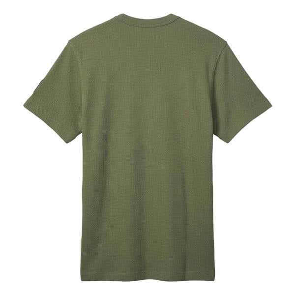 Calvin Klein Mens Waffle Boxy T-Shirt - Deep Lichen Green - 