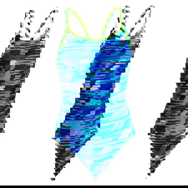 Funkita Pace Racer Diamond blue green abstract racerback swimsuit