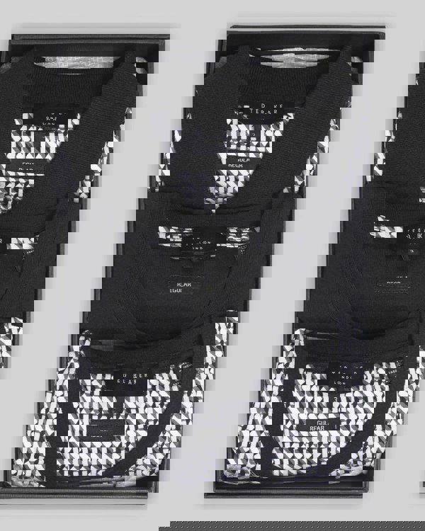 Ted Baker Sangs Mens 3-Pack T-Shirts - Black - CHO - Designer Mens T-Shirts