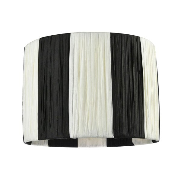Designer Two Tone Black and White Folded Pleated Paper Lamp Shade Image 1