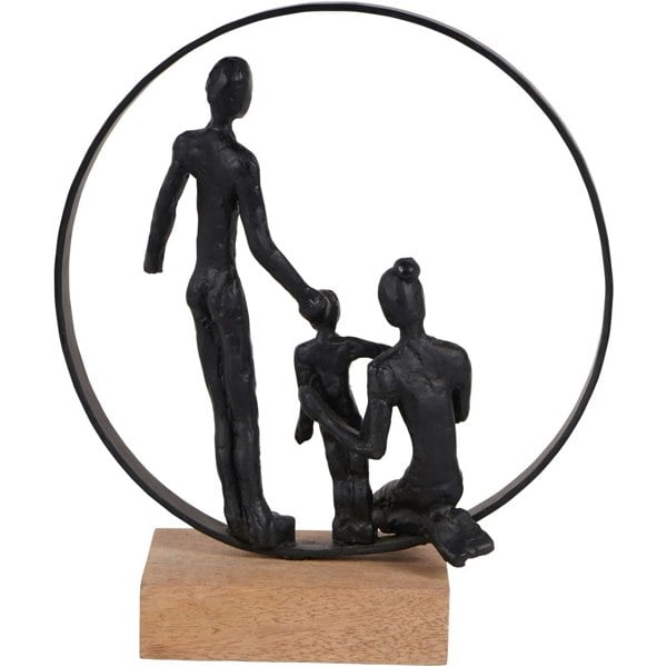 Libra Interiors Family Bond Sculpture on Wooden Stand