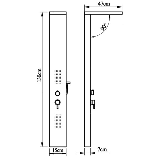 Berkfield Shower Panel System Stainless Steel Square