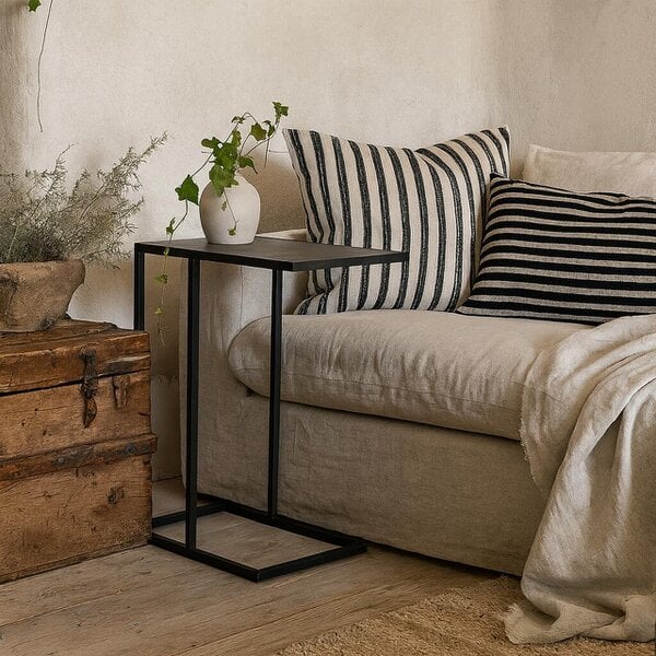 Wyld Haus El Paso Black Metal Side Table Metal Base
