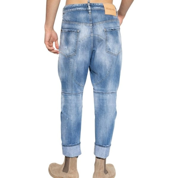 DSQUARED2 S71LB1076 S30309 TAILORED COMBAT JEAN 470 NAVY BLUE JEANS Mens 48