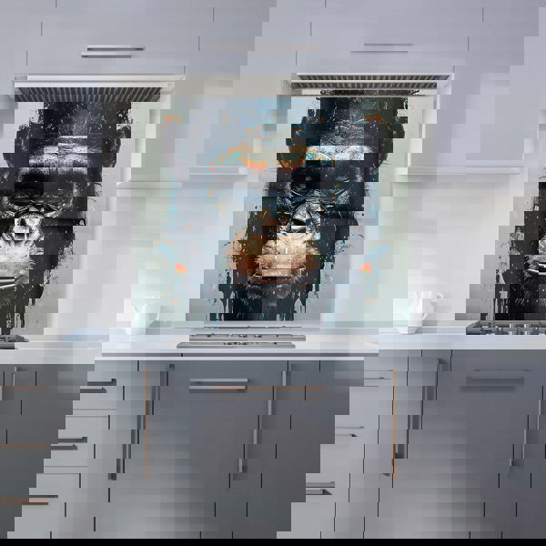 Warren Reed - Designer Gorilla Face Splashart Kitchen Splashback