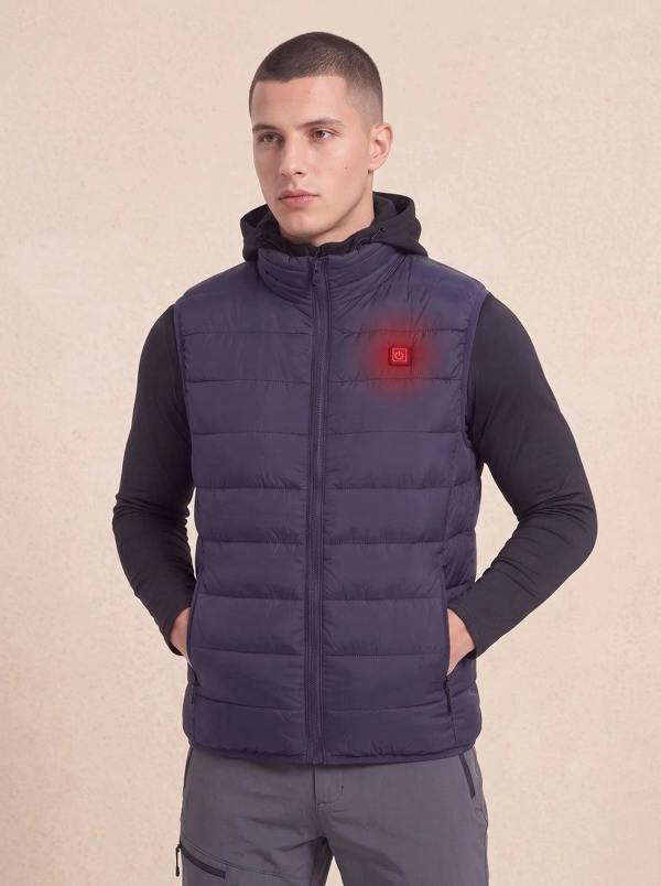 Anniou Men's Navy Heated Gilet