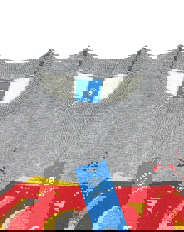 DC Comics Mens Grey Superman Stencil Logo Sweatshirt