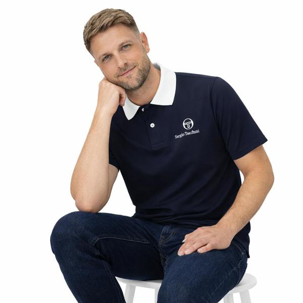 Sergio Tacchini Bondi Polo Shirt Maritime Blue/White
