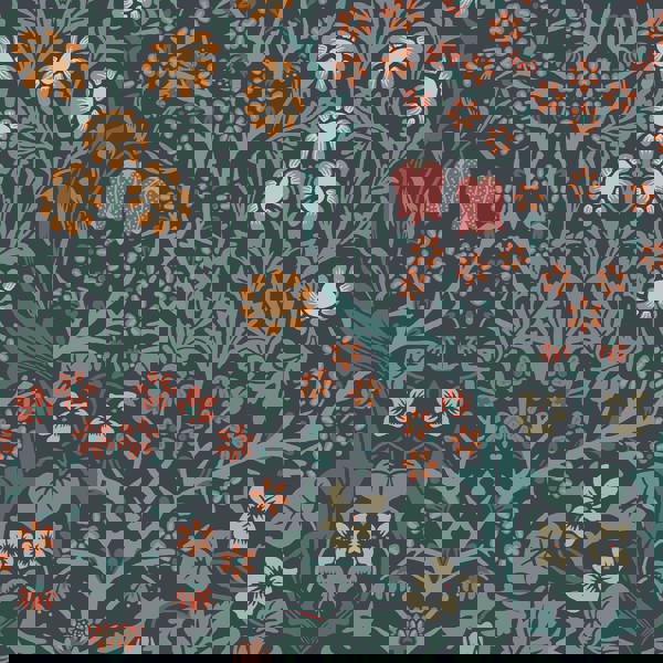 William Morris At Home Blackthorn Wallpaper | Navy