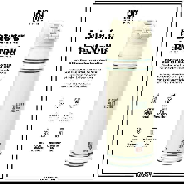 ION8 NFL x ION8 Insulated Steel Water Bottle, NFL Jets, 750ml (24oz)