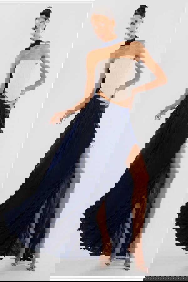 Side Split Soft Touch Maxi Skirt SK41