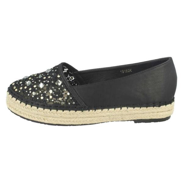 Savannah Ladies Savannah Slip On Espadrille Casual Pumps