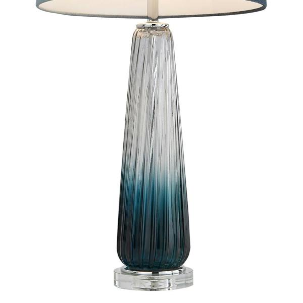 Pagazzi Lighting Alura Tapered Blue Ombre Glass Table Lamp