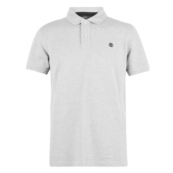 Timberland Mens Miller Short-Sleeved Polo Shirt - Medium Grey Heather - 