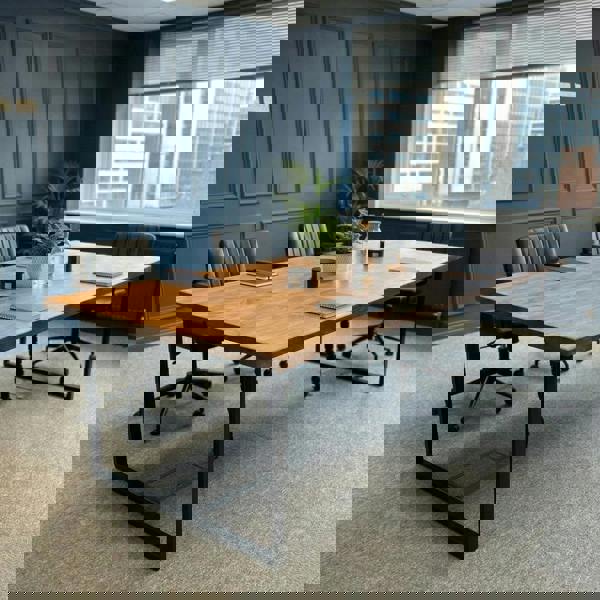 TRL Furniture Sleek & Slender Rustic Conference Table