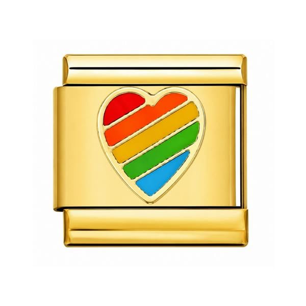 Serafina Rainbow Heart | Italian Style Bracelet Charm