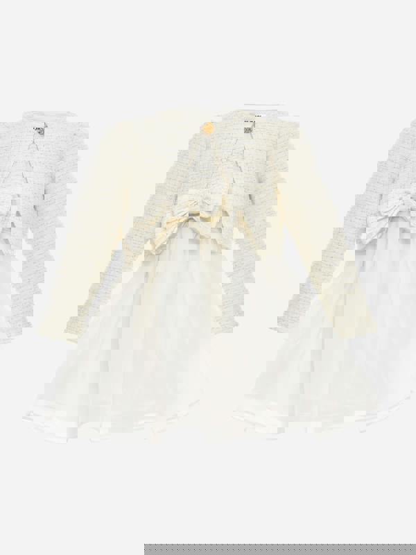 Florel Baby Girls Dress and Jacket Set in Ivory