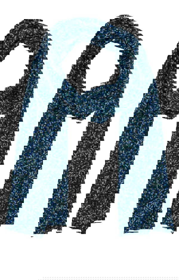 Alie Street London Azra Woven Scarf Blue and Green Floral