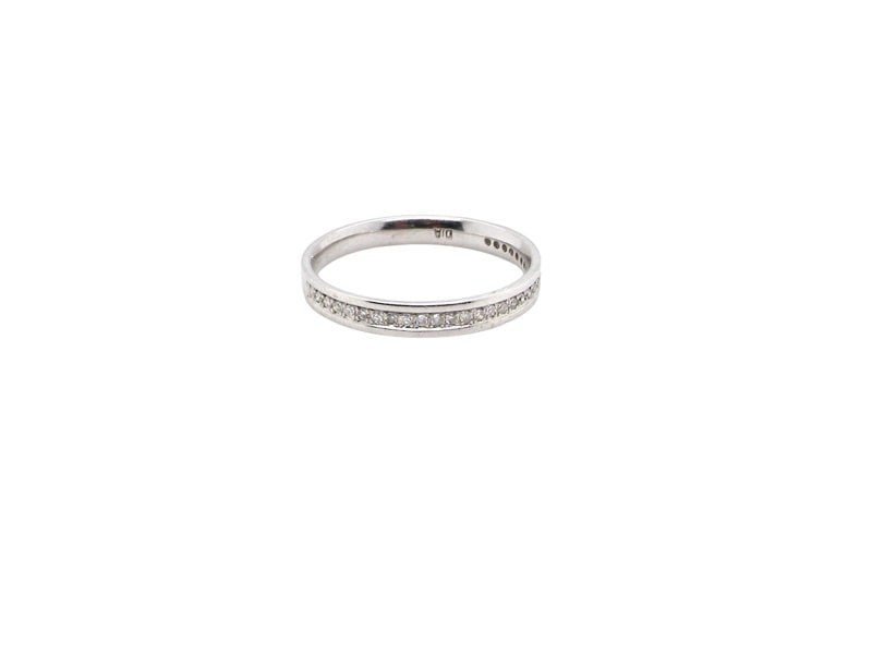 Vintage Tom A white gold half hoop diamond eternity ring