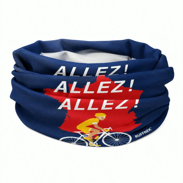 RUFFNEK ALLEZ! French Cycle Tour Neck Gaiter Snood | RUFFNEK® 2026 Version