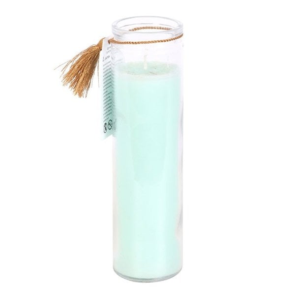 Serano White Sage Tube Candle with Clear Quartz Crystals