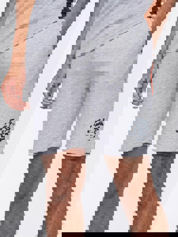 Crosshatch Balamere Polo/Shorts Set Grey Marl
