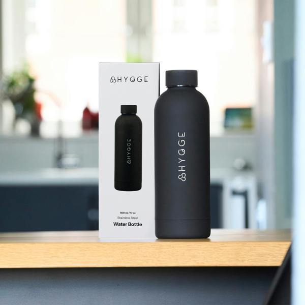 Hygge Bikes Hygge Double Wall Insulated Stainless Steel Water Bottle 500ml – Black
