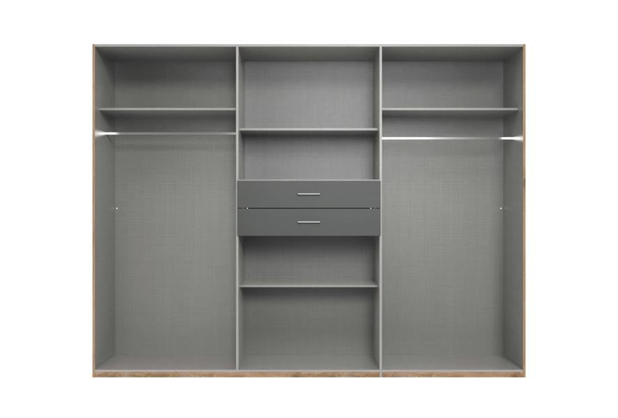 TJ's Furniture Diver  Oak 6 Door wardrobe