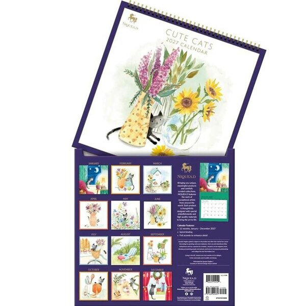 Cute Cat's Calendar 2027, Wall Calendars, Month To View, Cats, Gift