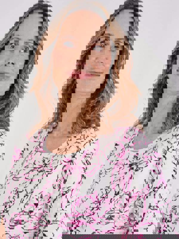 TIGI Sketch Orchid Print Top