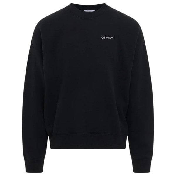 Off-White Scratch Tab Box Design Skate Fit Sweatshirt - Black