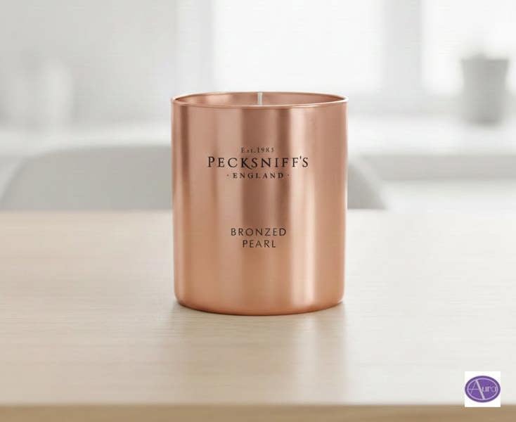 Pecksniff's Bronzed Pearl Scented Candle 198g