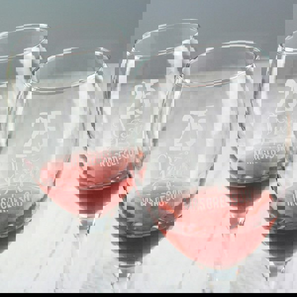 Personalised Memento Company Personalised Years As... Wine Glass Set