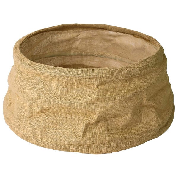 Pop Up Hessian Christmas Tree Skirt in Natural Colour Hessian, Sprung Steel Pop-Up Design, Fits 1.5–2.1m Trees, 56cm x 25cm