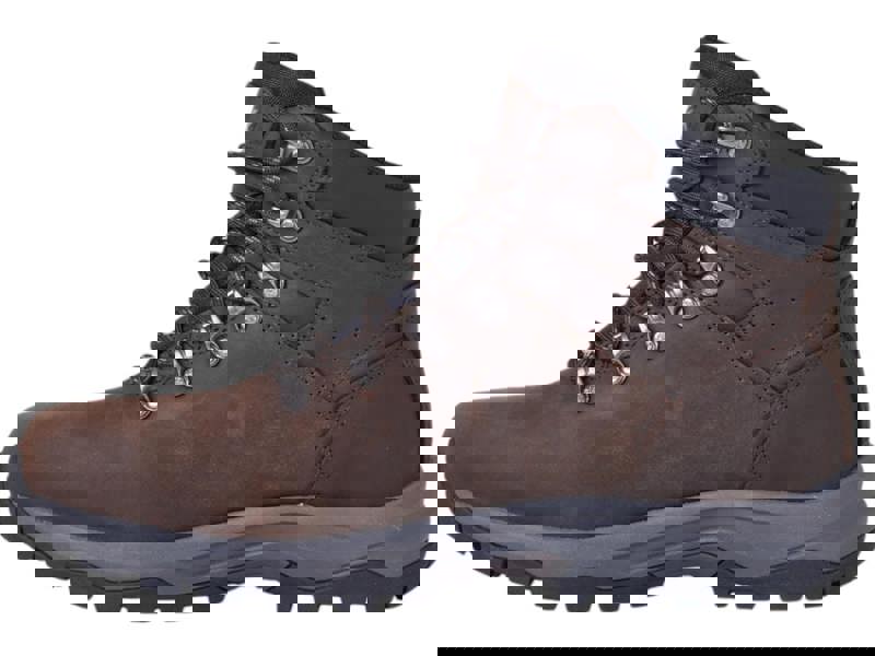 Karrimor Mendip 4 Mens Walking Hiking Lace Up Trek Leather Boots, brown leather outdoor footwear with durable laces and sturdy sole for hiking and trekking.