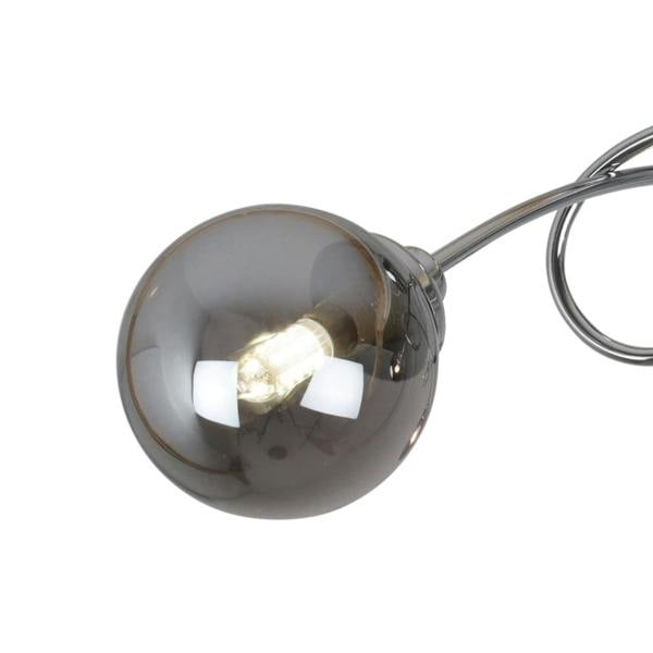Pagazzi Lighting Bungo 3 Light Polished Chrome & Smoked Glass Semi Flush Ceiling Light